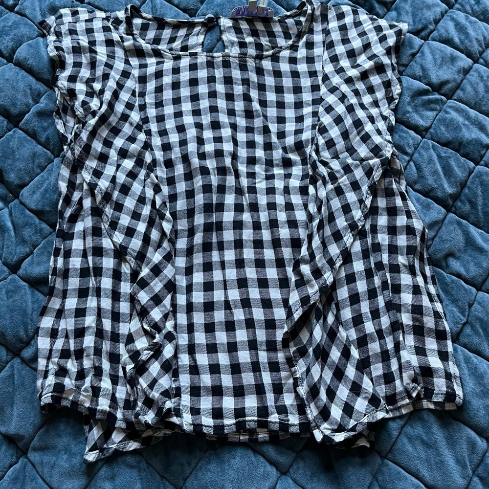 Black and white gingham top